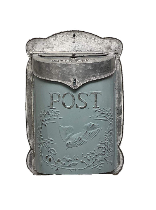 I Vintage Style Post Box I Nostalgic Charm Home Decor I Farmhouse Design I 15.9" Height x 11" Wide (White)